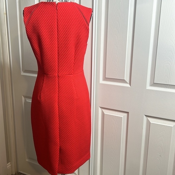 J Crew Sheath Dress Red Orange Sleeveless 8 - Picture 3 of 5